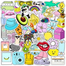 오즈니 캠핑 데코 노트북 방수 스티커 50p A타입, 레인보우, 1세트 스포츠/레저/캠핑전문관 반품 최저가 3,560원