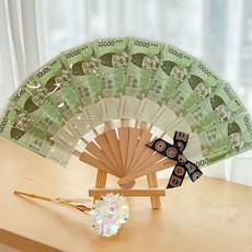 이플린 블링 조화 카네이션 한송이 꽃다발 + 돈부채 10p 세트, 1 오로라(꽃), 전통리본(파란색), 1개 홈인테리어/원예/가드닝 반품 최저가 10,200원