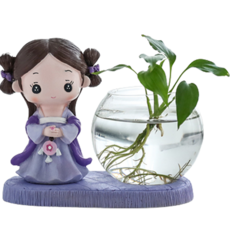 그린 피디 수경 식물 유리 화병 소녀 퍼플, 1개 홈인테리어/식물/나무 반품 최저가 11,850원