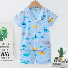 우주아이 남아용 꿈나라공룡 반팔 잠옷 상하의 세트 출산/유아동/유아동패션 반품 최저가 7,790원