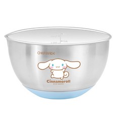 쉐프메이드 산리오 시나모롤 실리콘 미끄럼방지 304 스텐 믹싱볼 단품, 1개 주방용품/주방조리도구 반품 최저가 29,900원