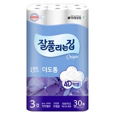 잘풀리는집 더도톰 천연펄프 3겹 고급롤화장지, 25m, 30개입, 1개 생활용품/화장지/물티슈 반품 최저가 17,670원