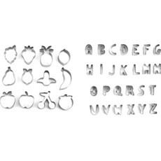 과일모양 12종+ 알파벳모양 26종 쿠키커터 세트, 실버, 1세트 주방용품/주방조리도구 반품 최저가 10,300원