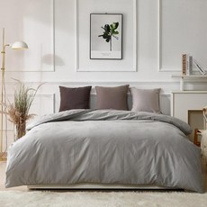 구스앤홈 구스 이불솜 + 60수 호텔 이불커버세트 350g, 그레이 홈인테리어/침구 반품 최저가 165,100원