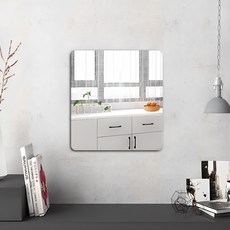 디트리 붙이는 아크릴 정사각형 거울 20 x 20 cm, 실버 홈인테리어/거울 반품 최저가 5,310원