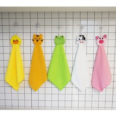 뽀르픽 동물친구들 주방 핸드타올 고리형 행주 5개입, 혼합색상, 1세트 홈인테리어/수건/타월 반품 최저가 10,370원