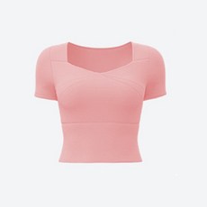 다사닷컴 여성용 반소매 스포츠 헬스 요가 크롭탑 스포츠/레저/유아스포츠의류 반품 최저가 6,520원