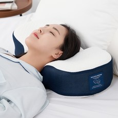 무로 쿨쿨넨네 3D 고밀도 메모리폼 경추 베개, 화이트 + 네이비, 1개 홈인테리어/침구 반품 최저가 27,560원