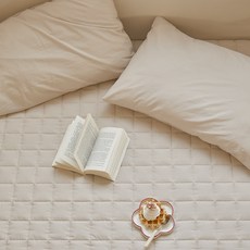 아르페지오베이직 워시드 고밀도 워싱 100수 코튼 누빔 패드, 아몬드크림 홈인테리어/FW 침구샵 반품 최저가 23,990원