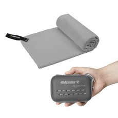 4몬스터 마이크로화이바 극세사 타월 + EVA 케이스 세트 스몰, 그레이, 1개 생활용품/욕실용품 반품 최저가 13,950원