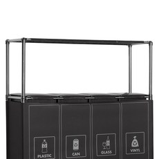 센스큐 이지핏 4구 분리수거함 전용 상단 선반 블랙, 1개 홈인테리어/청소/세탁용품 반품 최저가 9,370원