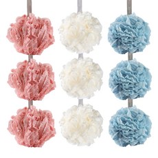 데이올리 플라워볼 샤워타월 3종 x 3p 세트 40g, 핑크, 블루, 화이트, 1세트 홈인테리어/샤워타월/때수건 반품 최저가 8,000원