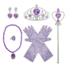 미미파티 티아라 왕관 보석 악세사리 공주 세트, 퍼플, 1세트 완구_취미/역할놀이 반품 최저가 7,090원