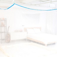 국산 고급 사각 침대 모기장, 화이트 홈인테리어/커튼/블라인드 반품 최저가 9,270원