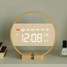 오아 우드 LED 시계 R, 혼합색상 홈인테리어/싱글하우스 반품 최저가 48,430원