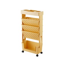 포케이 5단 책꽂이 트롤리, 옐로우 홈인테리어/가구 반품 최저가 14,520원