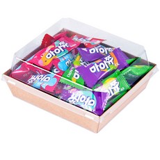 레벤데코 크라프트 종이 일회용 도시락 용기 2호, 50개입, 1개 주방용품/일회용품/종이컵 반품 최저가 14,440원