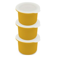 디자인앤쿠 캡슐형 실리콘 미니멀 캡슐 이유식 보관용기 3p, 35ml, 머스터드, 1세트 주방용품/밀폐저장/도시락 반품 최저가 8,470원
