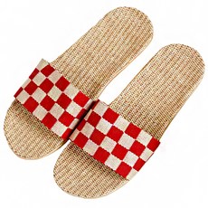 더자카 린넨 체크 거실화, 레드, 1개 홈인테리어/카페트/쿠션 반품 최저가 3,550원