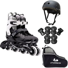 휠러스 스마트4 인라인 스케이트 콤보 세트, 블랙화이트, 1세트 스포츠/레저/킥보드/스케이트 반품 최저가 91,630원