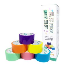 빌리네집 비비드 테이프볼 6cm 10M 6개 이코노미, 혼합색상, 1세트 문구/오피스/사무용품 전문관 반품 최저가 23,970원