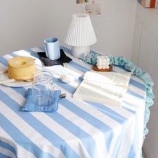 까사베르데 몬트 스트라이프 식탁보, 블루, 교자용(110 x 90 cm) 홈인테리어/카페트/쿠션 반품 최저가 10,410원