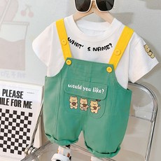 몽실이 곰세마리포켓 멜빵세트 상하복 여름 반팔 유아 여아 남아 외출복 출산/유아동/유아동패션 반품 최저가 20,310원