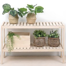 올리빙 원목 화분 다용도 정리대 신발장 800, 2단 홈인테리어/가구 반품 최저가 18,900원