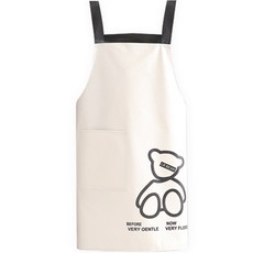 다다 캔버스 미술 주방 전문가용 방수 방유 베어 앞치마, 화이트 문구/오피스/미술/화방용품 반품 최저가 5,160원