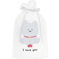 도나앤데코 회색고양이의 사랑해요 선물 포장 주머니 부직포백 2호 22 x 32 cm, 005 앉은 고양이, 5개 문구/오피스/데코/포장용품 반품 최저가 10,000원