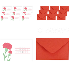 도나앤데코 가정의달 엽서 028 카네이션 원고지 부모님 10p + 봉투 10p + 스티커 10p, 혼합색상, 1세트 완구/취미/수집품 반품 최저가 8,170원