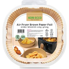 코리에코 에어프라이어 종이호일 브라운 사각, 23cm, 90개입, 1개 주방용품/일회용품/종이컵 반품 최저가 7,840원