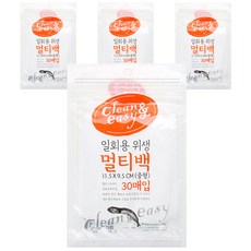 유하우스 일회용 위생 멀티백, 중(M), 30개입, 4개 주방용품/일회용품/종이컵 반품 최저가 7,440원