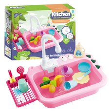 하늘썬별 물나오는 리틀쉐프 싱크대 주방놀이 vdwdwdp22i, 1개, 핑크 완구/취미/역할놀이 반품 최저가 14,520원