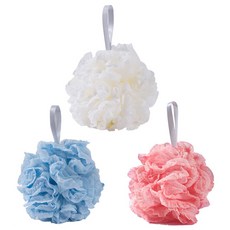 일상마스터 버블러블 샤워볼 3종 세트, 핑크, 화이트, 블루, 1세트 홈인테리어/샤워타월/때수건 반품 최저가 7,750원