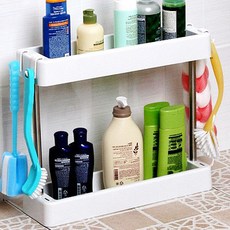 플러스리빙 다용도정리대 2단, 화이트, 1개 홈인테리어/수납/정리 반품 최저가 8,980원