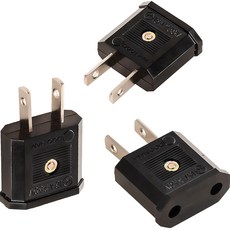 플라이토 돼지코 220V 변환 110V 여행용 어댑터 플러그 1구 E-9710, 44mm, 블랙, 3개 홈인테리어/생활전기용품 반품 최저가 2,760원