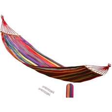 리디어스 캠핑 해먹 + 전복방지 나무막대 세트, 레인보우레드 스포츠/레저/캠핑전문관 반품 최저가 9,960원