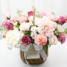 라비나 조화 플로리아 바구니, 핑크, 1개 홈인테리어/원예/가드닝 반품 최저가 40,440원
