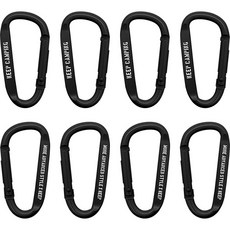 KEEP 캠핑 푸쉬형 버클 알루미늄 D형 카라비너 8p, 블랙, 8개 스포츠_레저/캠핑전문관 반품 최저가 9,540원