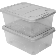 올유리빙 플라스틱 리빙박스, 그레이, 40L, 2개 홈인테리어/수납/정리 반품 최저가 18,900원