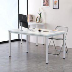 데코퍼니쳐 포비 인테리어 일자 사각 책상 테이블, 화이트 문구/오피스/사무용품 전문관 반품 최저가 115,690원