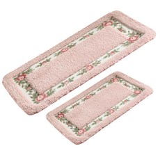 마켓감성 러블리 장미 주방 발매트 2p, 핑크 생활용품/욕실용품 반품 최저가 44,540원