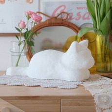 헤이루미 레나에너지 LED 식빵 굽는 고양이 취침등, 화이트 출산/유아동/수유용품 반품 최저가 6,970원