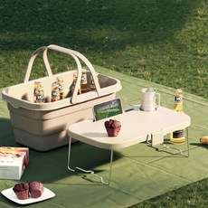 2IN1 캠핑수납박스 & 간이테이블, 베이지, 1단 스포츠/레저/캠핑전문관 반품 최저가 11,650원