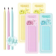 하트 모양 B심48개 그림감 좋은 연필 혼합색상, 핑크, 블루, 옐로우, 1세트 문구/오피스/필기류 반품 최저가 5,770원