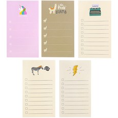 인디케이 투두리스트 디자인 메모지 5종 x 4p 세트, 혼합색상, 1세트 문구/오피스/학용품/수업준비 반품 최저가 5,850원