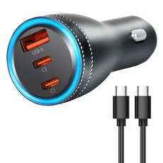 홈플래닛 PD 3.0 68W 3포트 초고속 차량용 시거잭 충전기+C타입 케이블 세트 자동차용품/차량용 전자기기 반품 최저가 11,680원