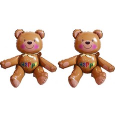 윰스 생일 축하한다곰 해피곰 풍선, 혼합색상, 2개 문구/오피스/파티/이벤트 반품 최저가 2,440원