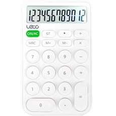 레토 예쁜 컬러 사무용 일반 계산기 LOS-C01, 화이트, 1개 문구/오피스/사무용품 전문관 반품 최저가 2,910원